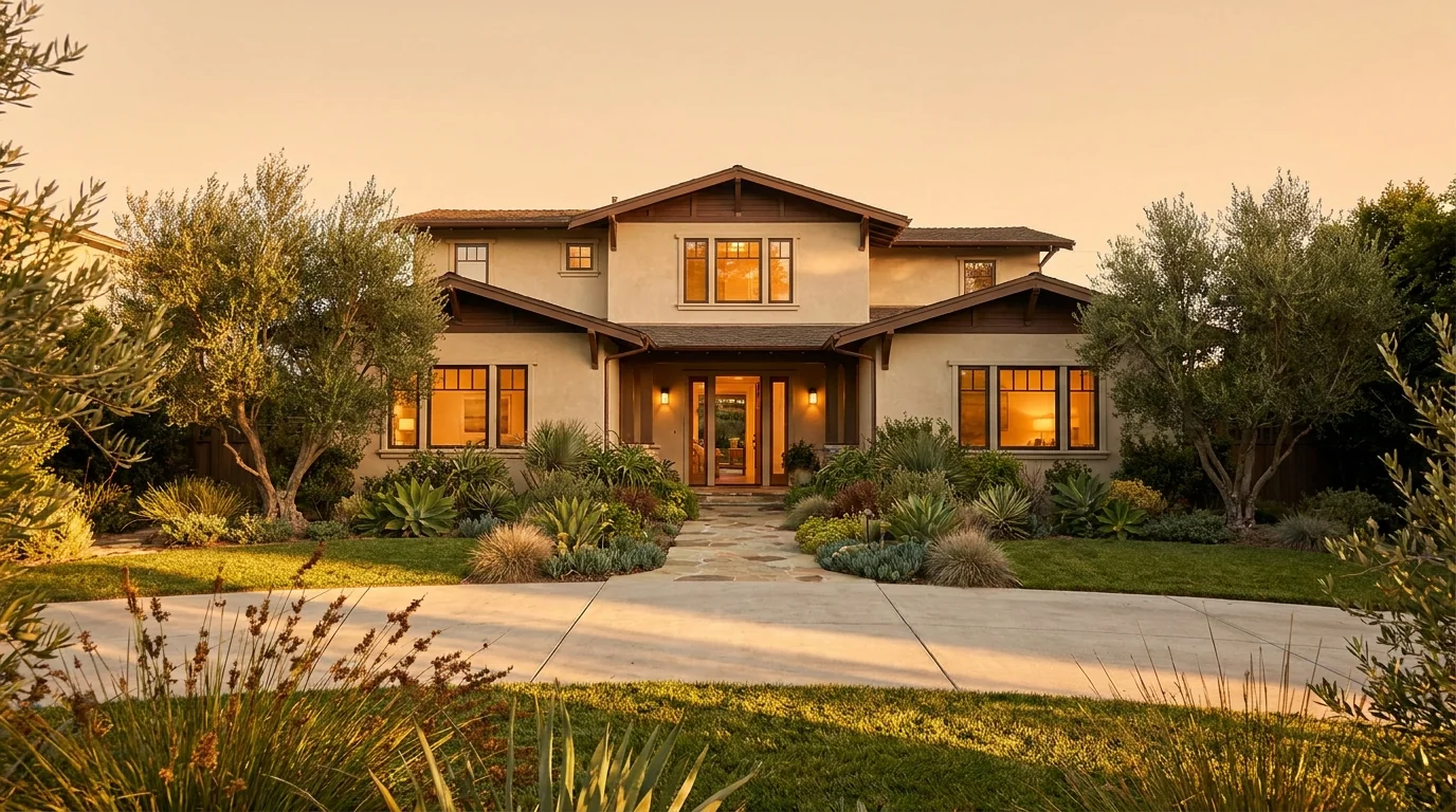A California craftsman home at golden hour whose owner accessed their equity with a Home Equity Investment