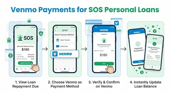 Venmo Payments for SOS Personal Loans