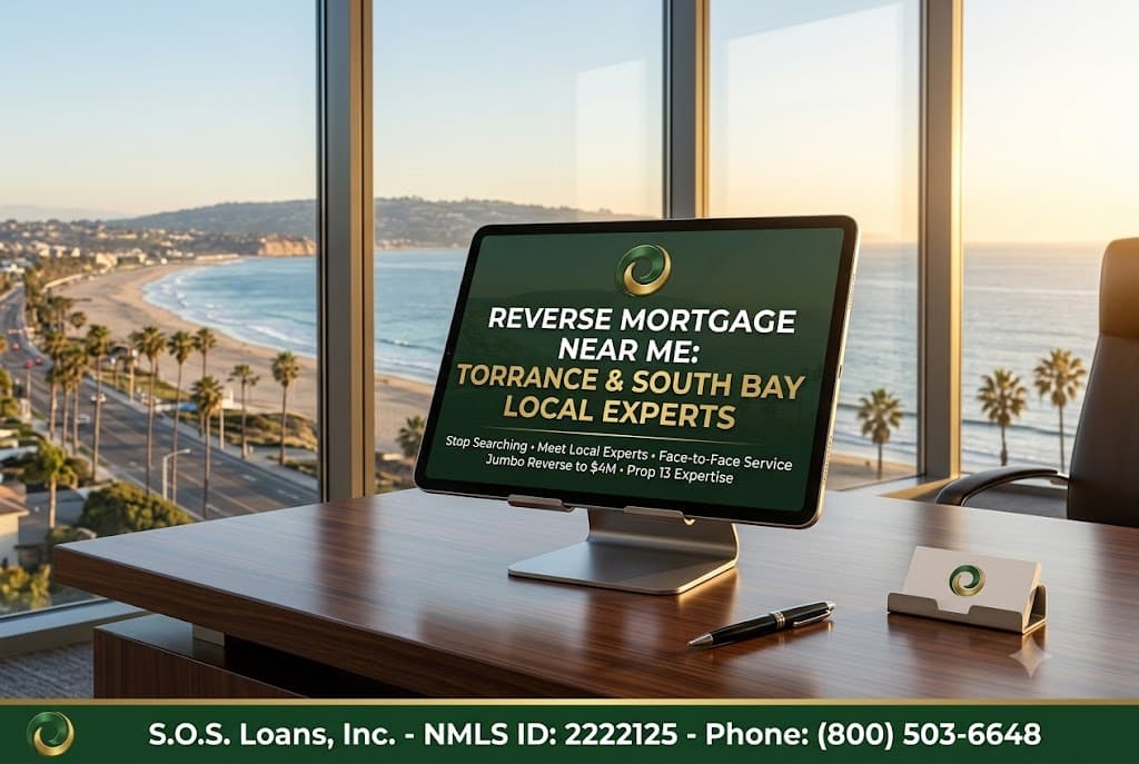 Local expert discussing a reverse mortgage near me in California with senior homeowners
